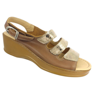 Romulo Sandalia Cuero Coffe Mujer Talla 37 Ref 5404 